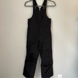 Lands End Stormer Snow Bibs Black Kids sz 8